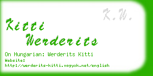 kitti werderits business card